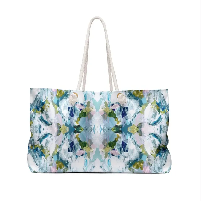 Amanda Toppe Pink Winds Tote in soft pink fabric with structured silhouette