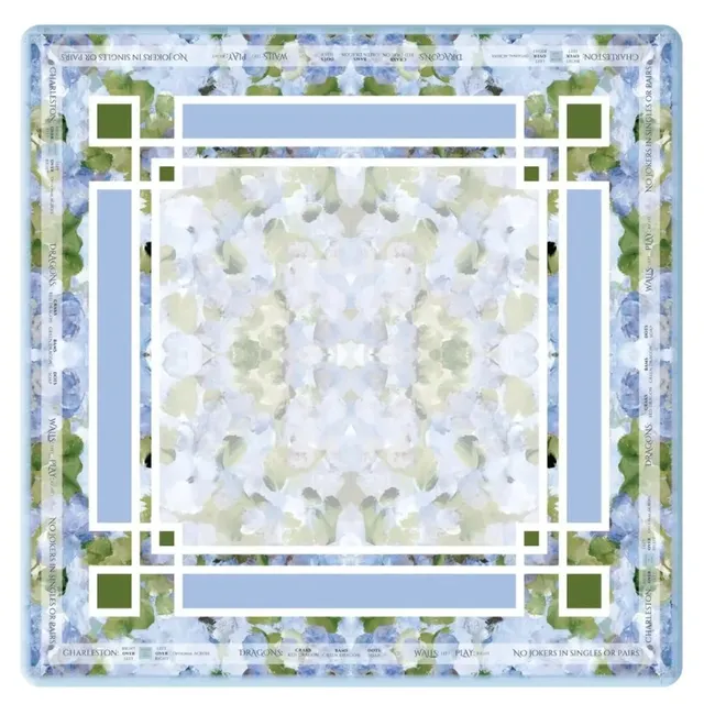 Hydrangea Bliss Mahjong Mat by Amanda Toppe Living