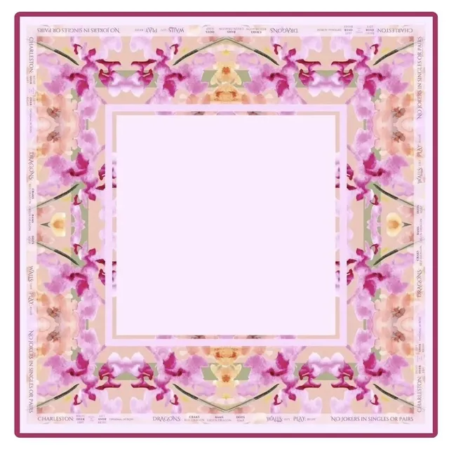 Pink Orchids Mahjong Mat by Amanda Toppe Living