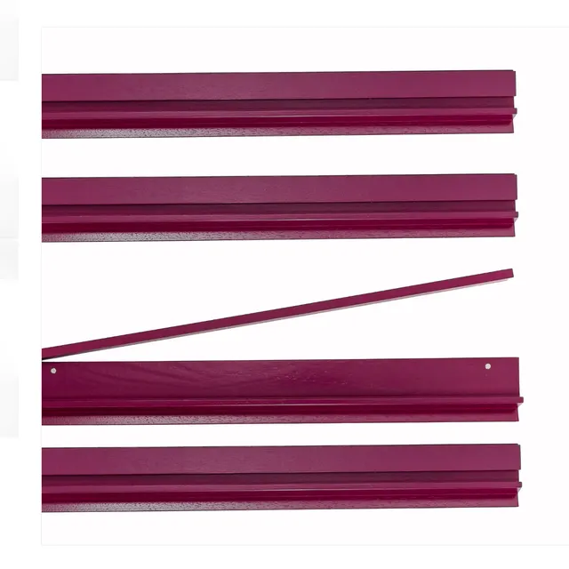 Set of four mulberry wood Mahjong racks with rounded edges.