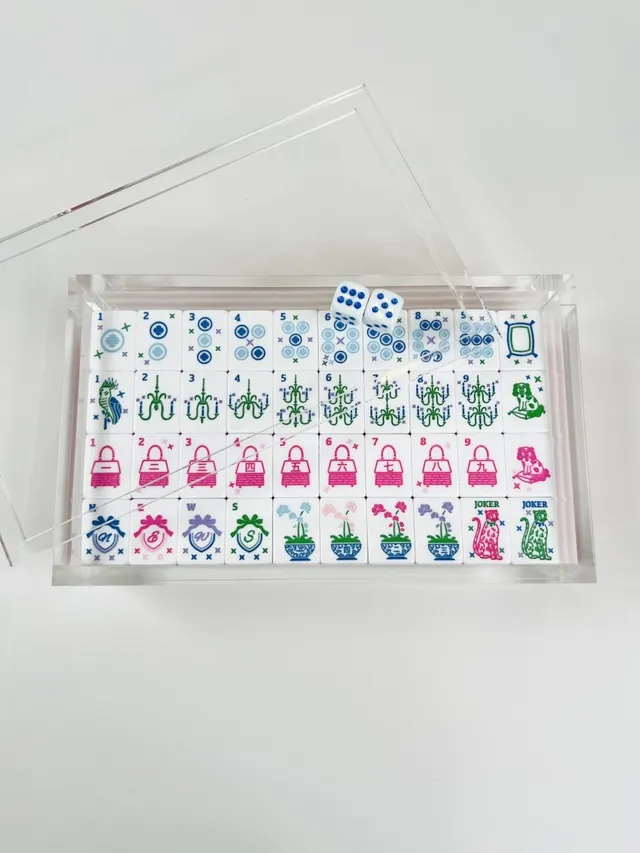 Mahjong Acrylic Box - Clear mahjong accessory by Bam! Let's Mahjong