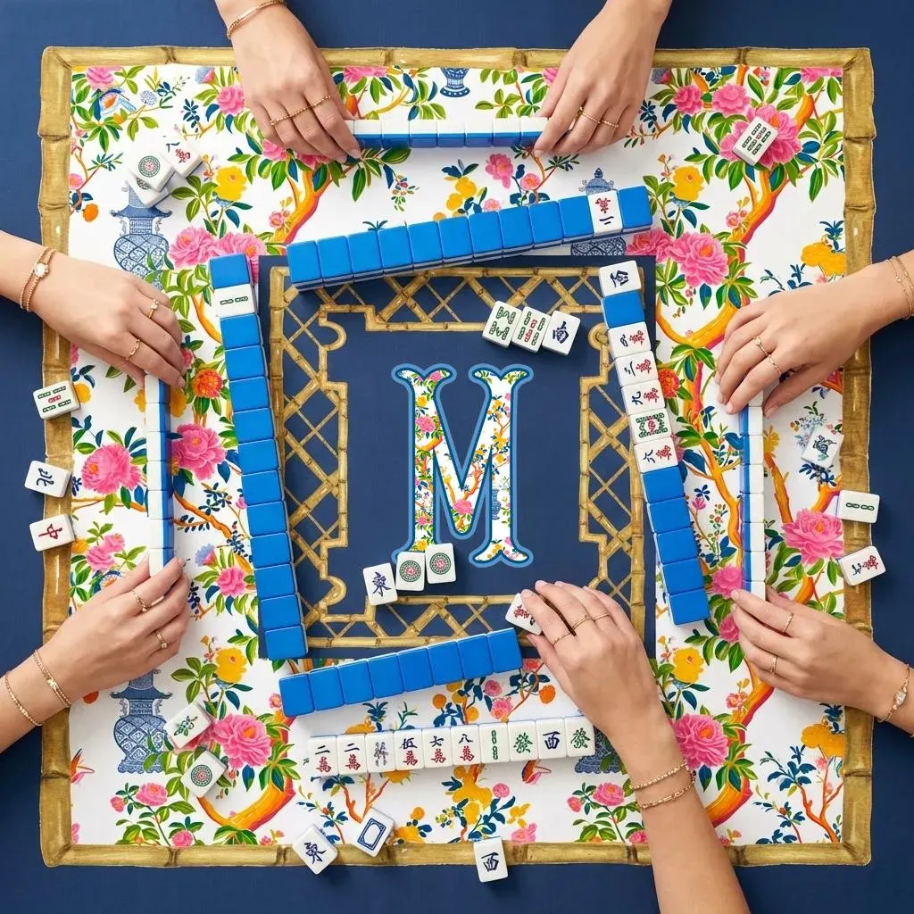 Boutique Monogram Birdie Mahjong Mat