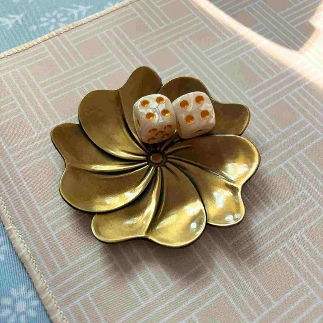 Brass Flower Dice Dish