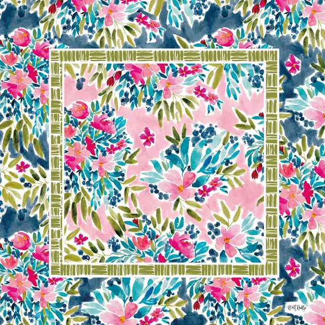 Brill Mills Aria Mahjong Mat with geometric border and soft surface