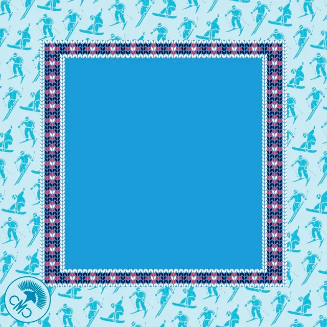Charcoal felt-like mat with cream plaid border and non-slip backing.