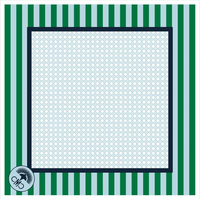 Country Club Mat Blue/Green by Charleston Mahjong Club.