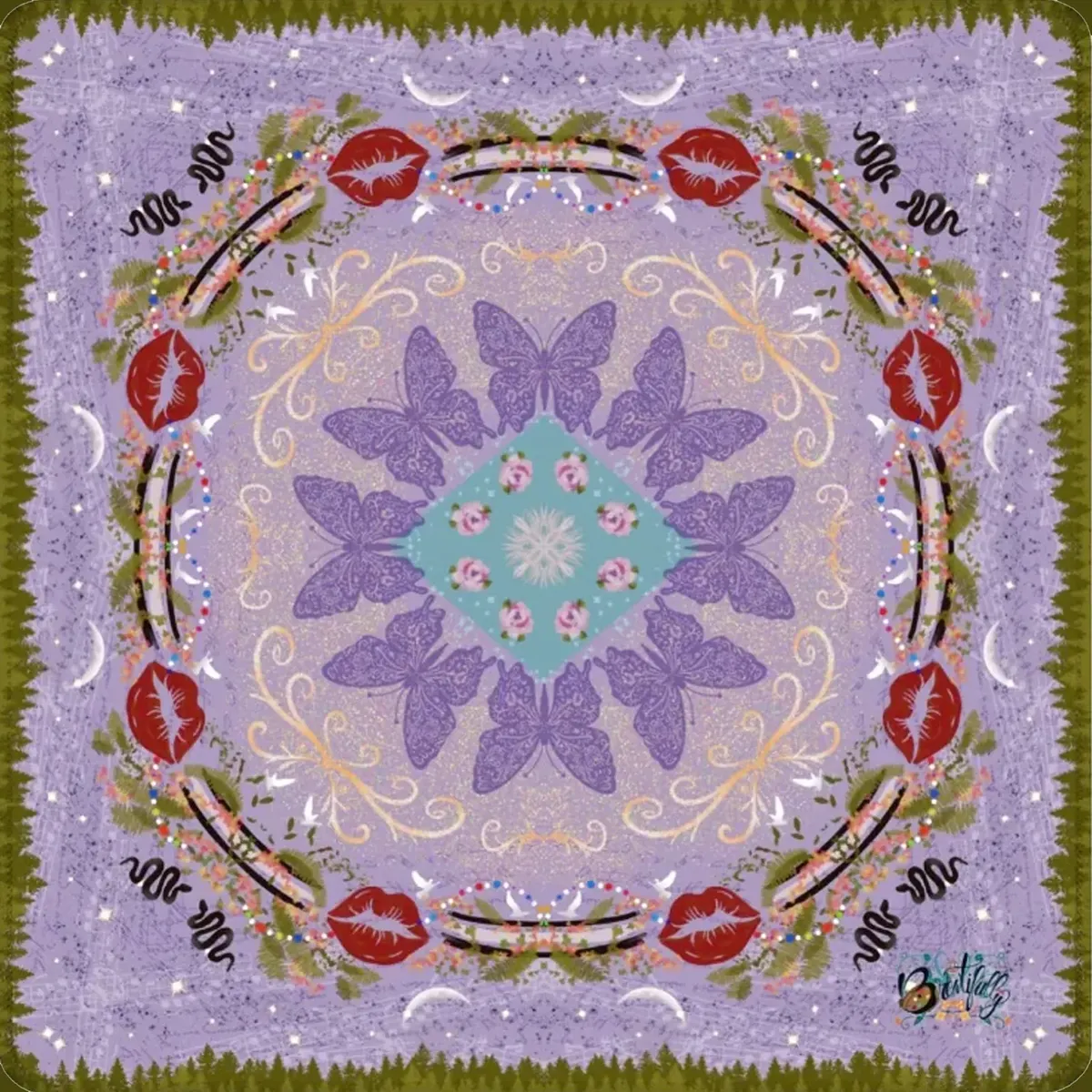 Dear Diary Lilac Mahjong Mat