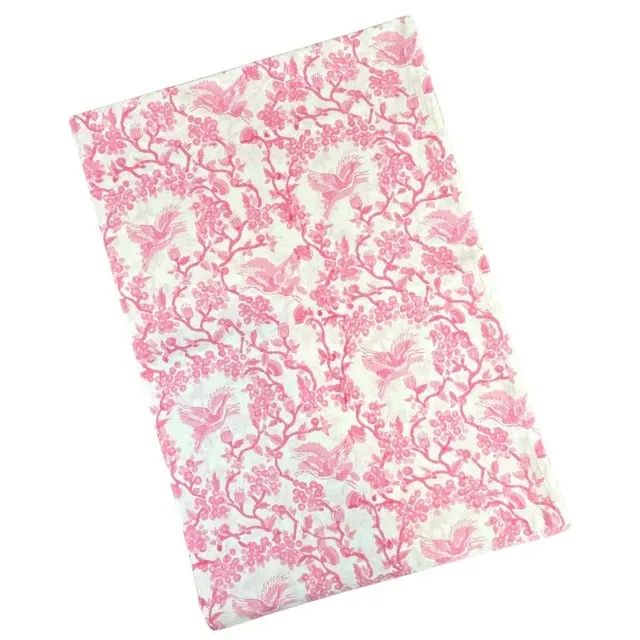 Flying Sheep Country Toile de Jouy Birds in pink