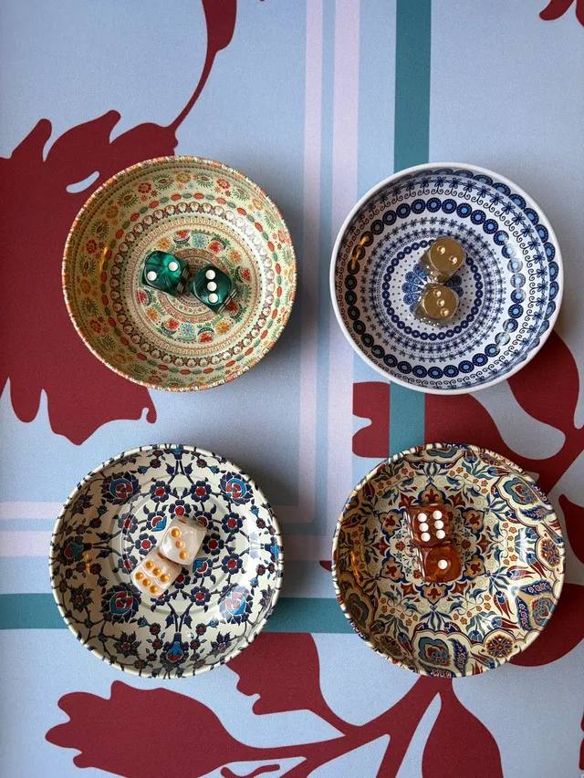 Folk Florals Dice Dish