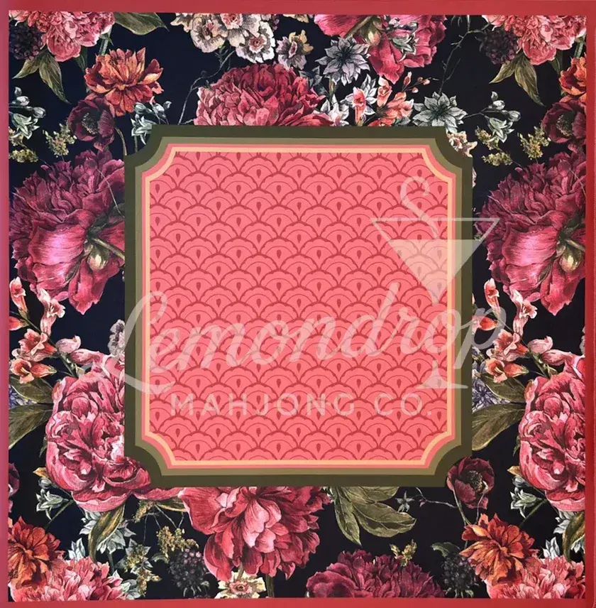 Garnet Blooms Mahjong Mat