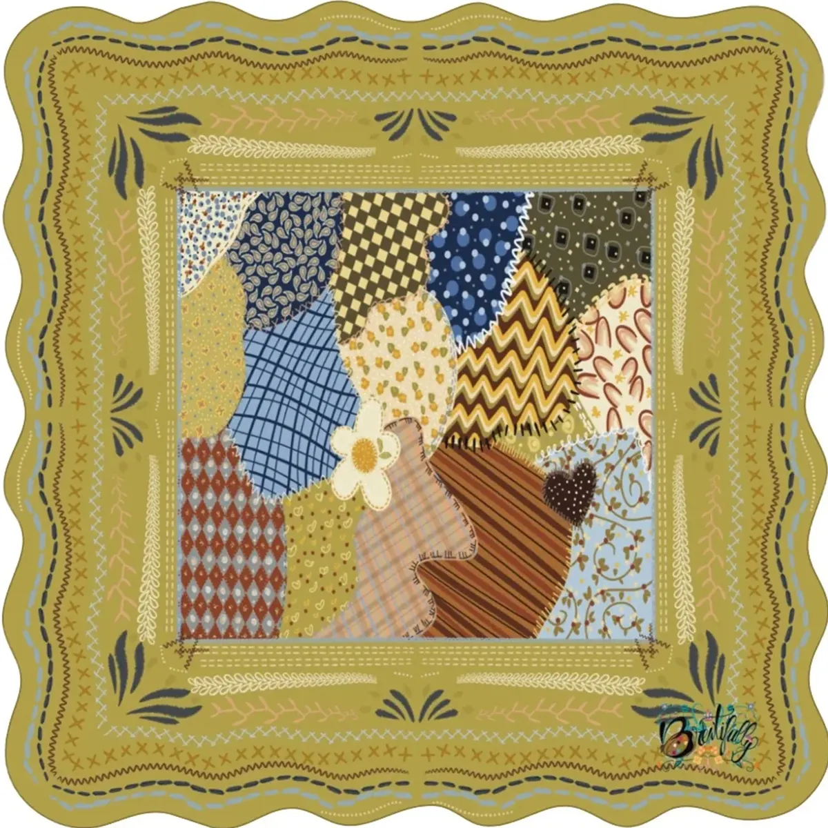 Hal's Hobby Scalloped Mahjong Mat