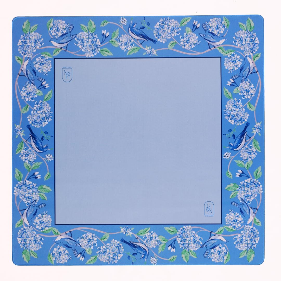 Hutch & Nook Peacock Garden Mat in blue