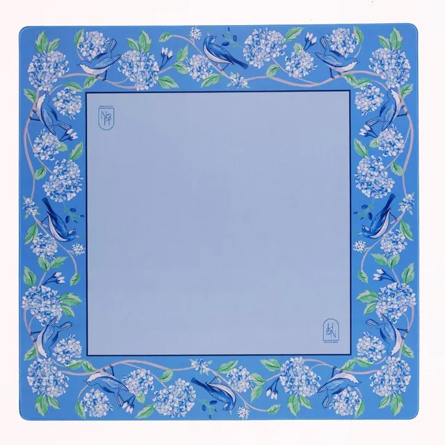 Hutch & Nook Peacock Garden Mat in blue