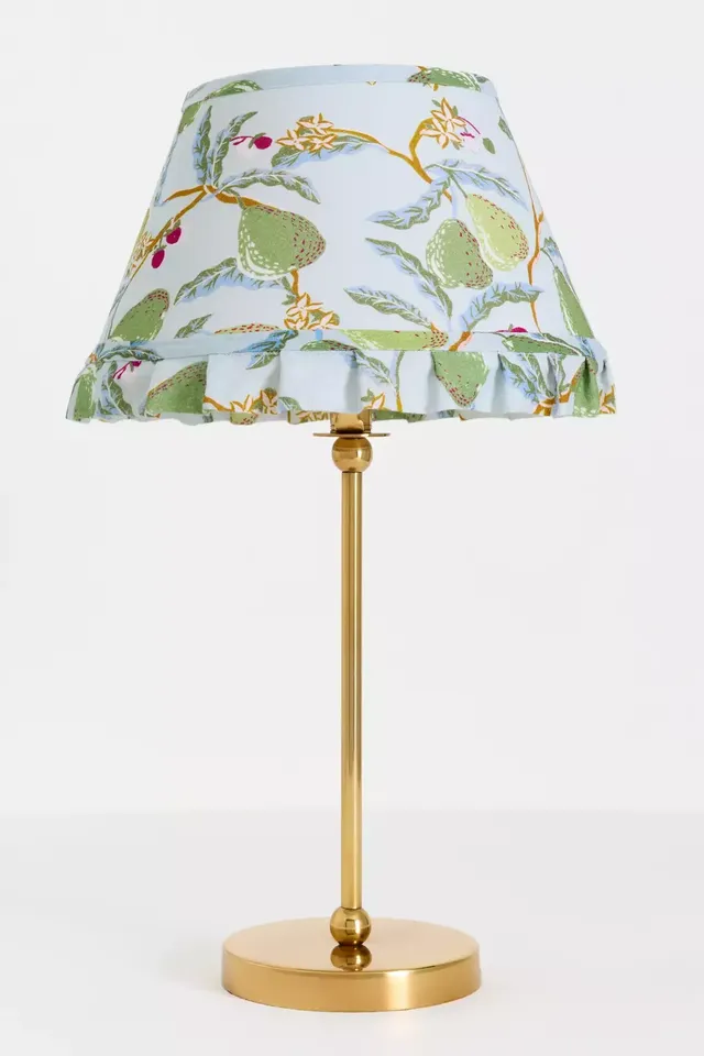Lee Ruffle Printed Shade Brass lamp - Multiple colors