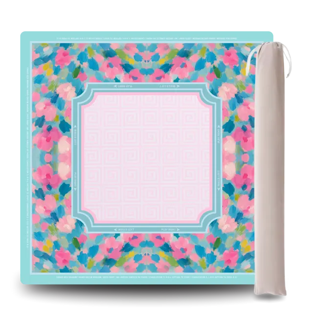 Waterlcolor Bloom Mat with watercolor floral print and soft cushioning.