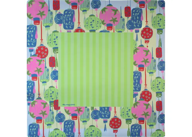 Festival Mat in Jade in green by Miss Mahjong