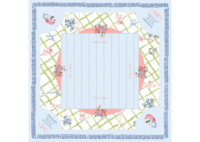 Lattice Playing Mat in blue by Miss Mahjong