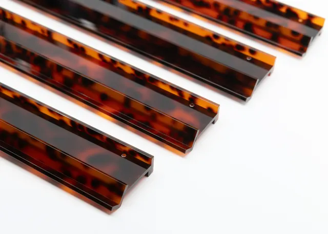 Tortoise Acrylic Racks in brown and cream by Miss Mahjong