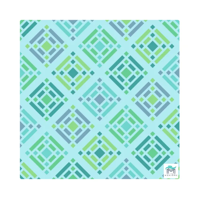 Brightside Mat Green with stitched edges and subtle weave.