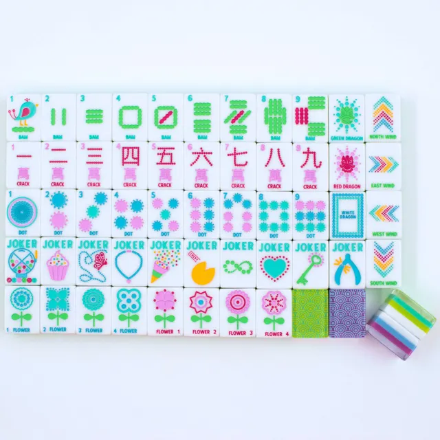 CRYSTAL CONFETTI | Purple | Mahjong with a Sprinkle of Color and Joy mahjong tile set in purple by My Fair Mahjong