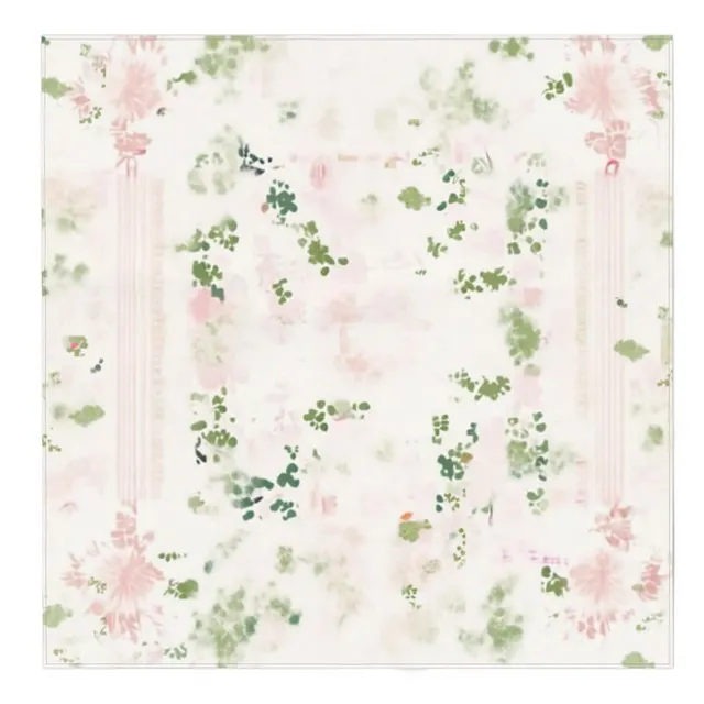 Harriet's Weekly Bouquet Tablecloth in cream and blush by noli june