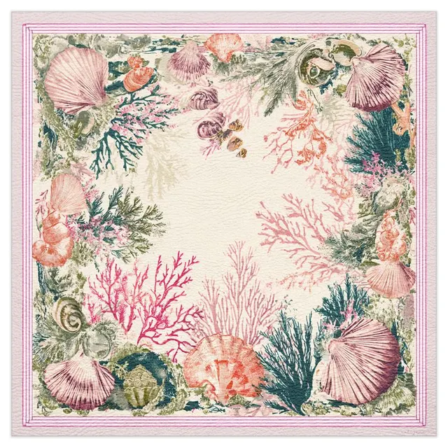 Shirley Ran Off With the Scuba Instructor mahjong playing mat in pink and green by noli june