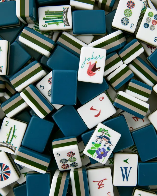 Gatbsy Tiles in teal by Oh My Mahjong