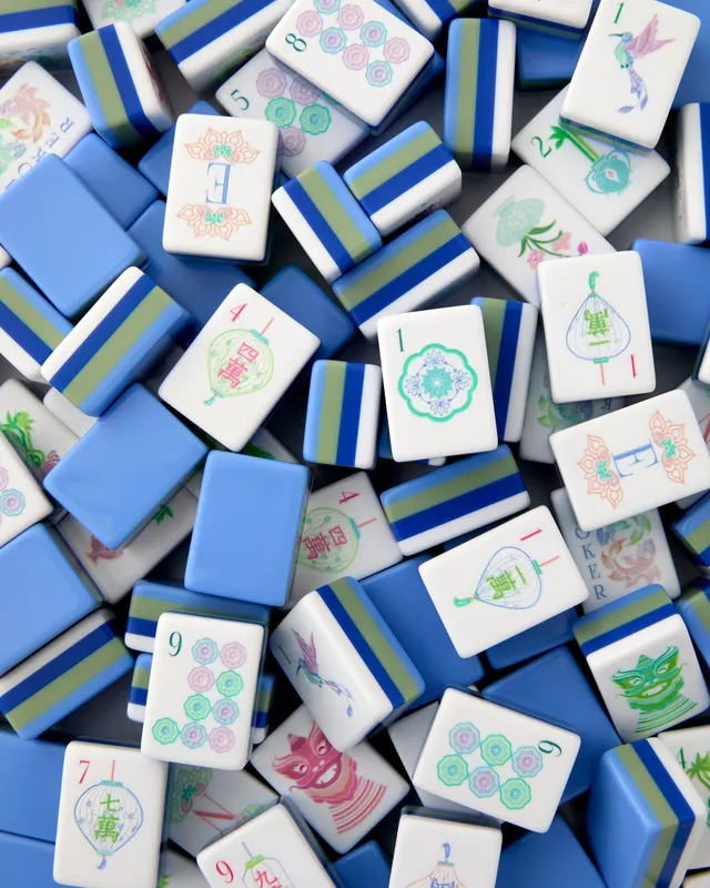 Moonolight Tiles in blue by Oh My Mahjong