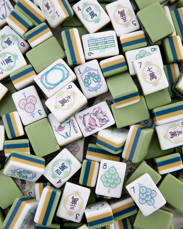 Willow Tiles in green by Oh My Mahjong