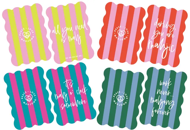 Stripes Mahjong Shufflers mahjong accessory in multi by Peace Love Mahjong