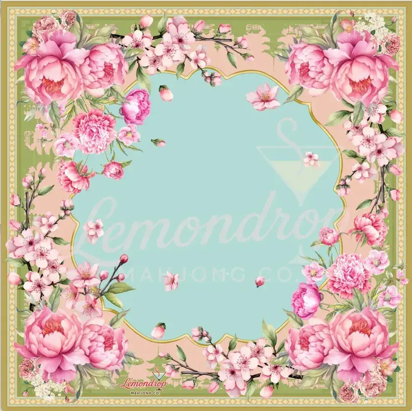 Pretty in Peonies Mahjong Mat