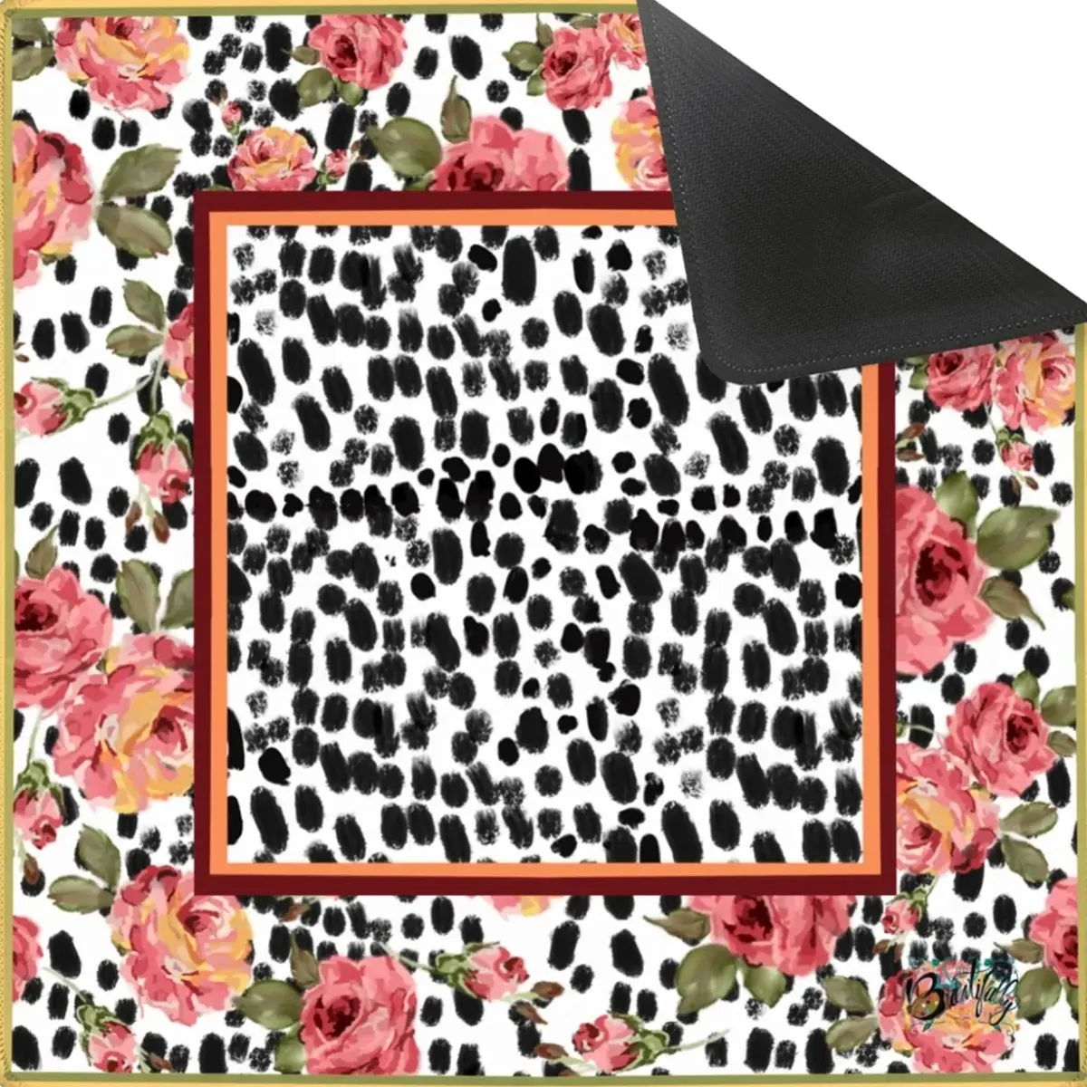 Roses and Dots Mahjong Mat