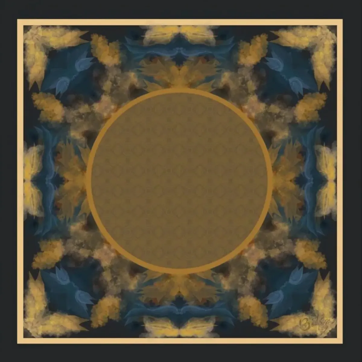 Serenity in Gold Mahjong Mat