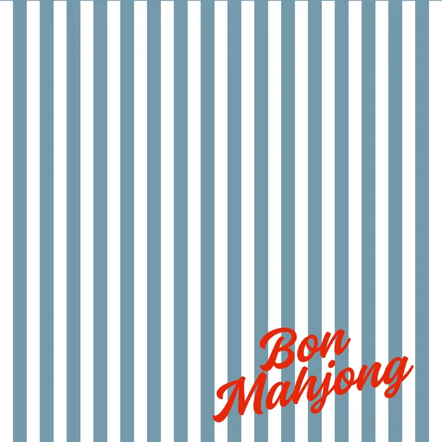 Blue Cabana Stripe mat by Southern Sparrow with reinforced edge.