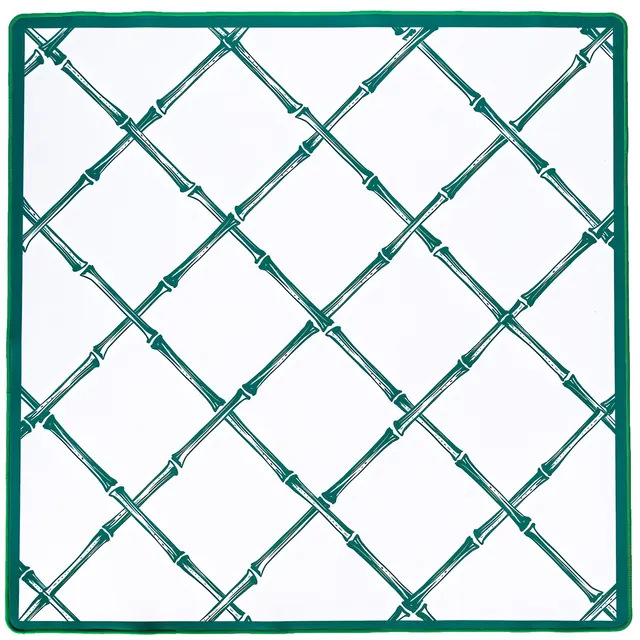White trellis pattern on fabric-like Mahjong mat by Southern Sparrow