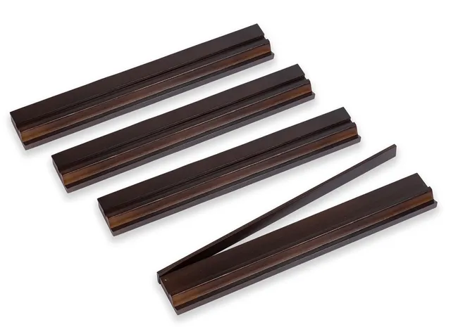 Dark Wooden Racks with Pushers in brown by Sweet JoJo Designs