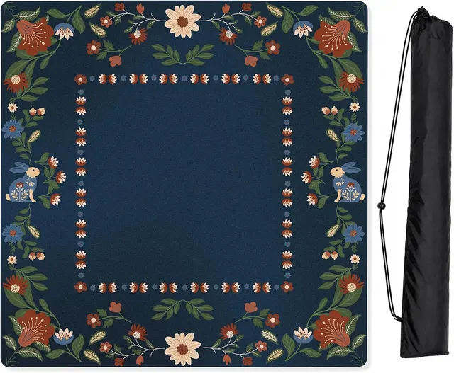 Sweet Jo Jo Designs Folk Rust Navy Mat in navy and brown by Sweet JoJo Designs