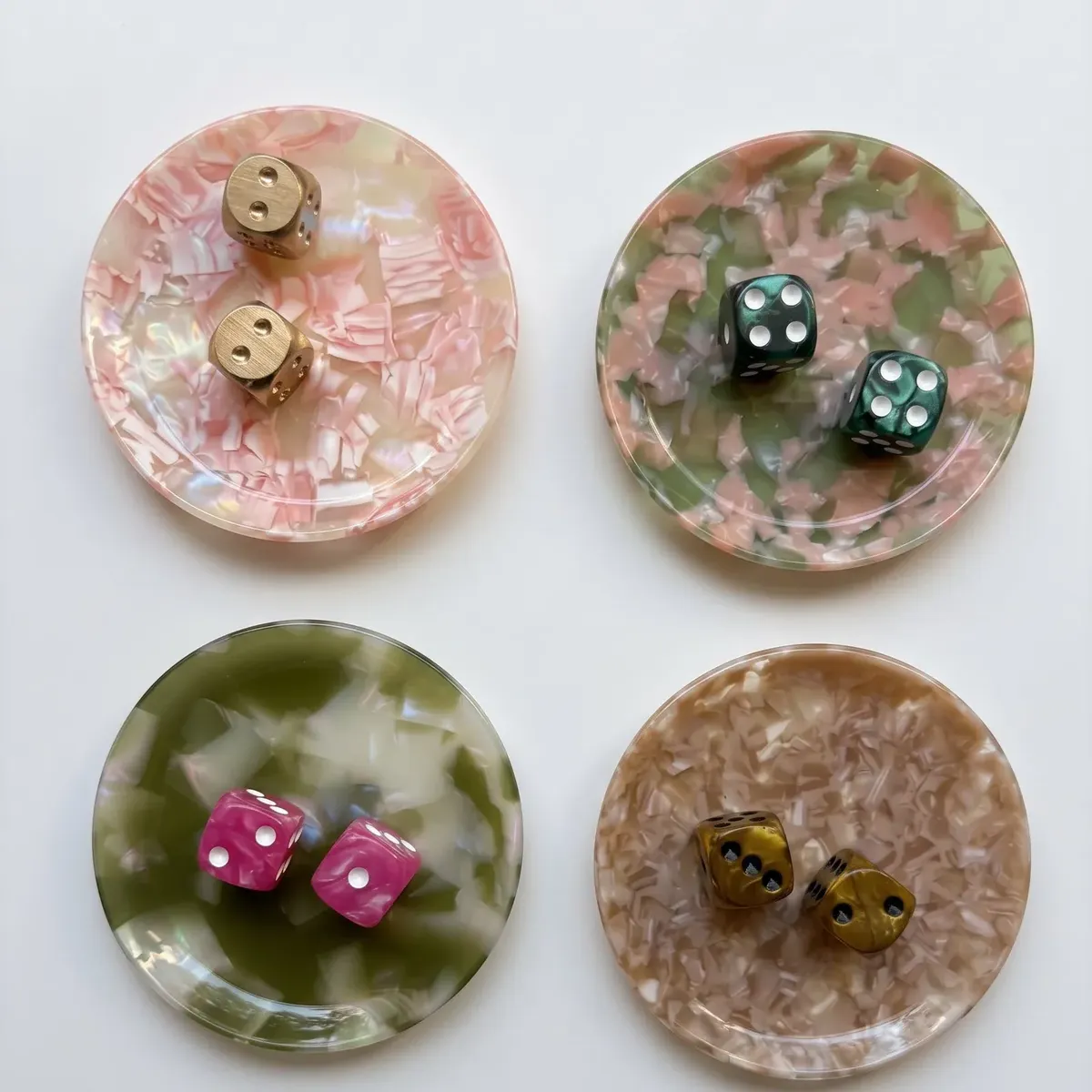 Mahjong Dice Dish - multiple colors