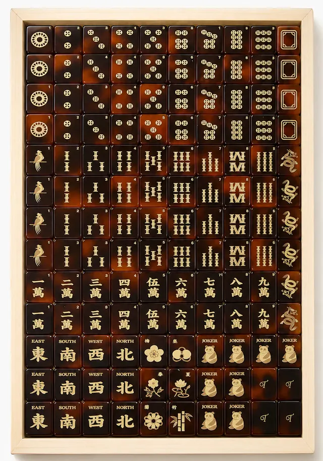 Tradewind Mahjong Tiles - Tortoise in brown by Tala Mahj