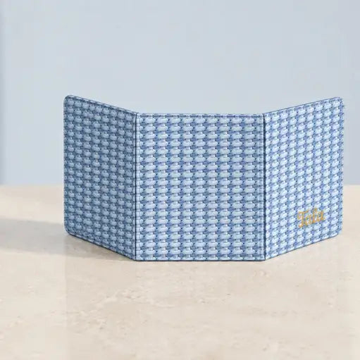 Vista Folio - Mahjong Card Holder Hydrangea mahjong accessory in blue by Tala Mahj