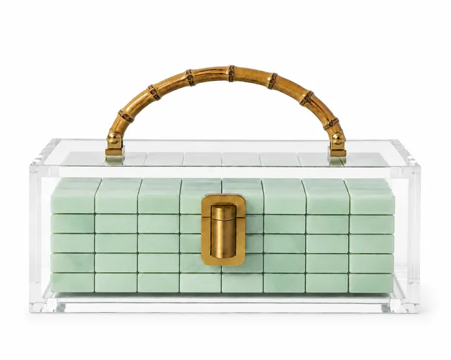 White Lotus - Mahjong Tile Display Case Bamboo in tan by Tala Mahj