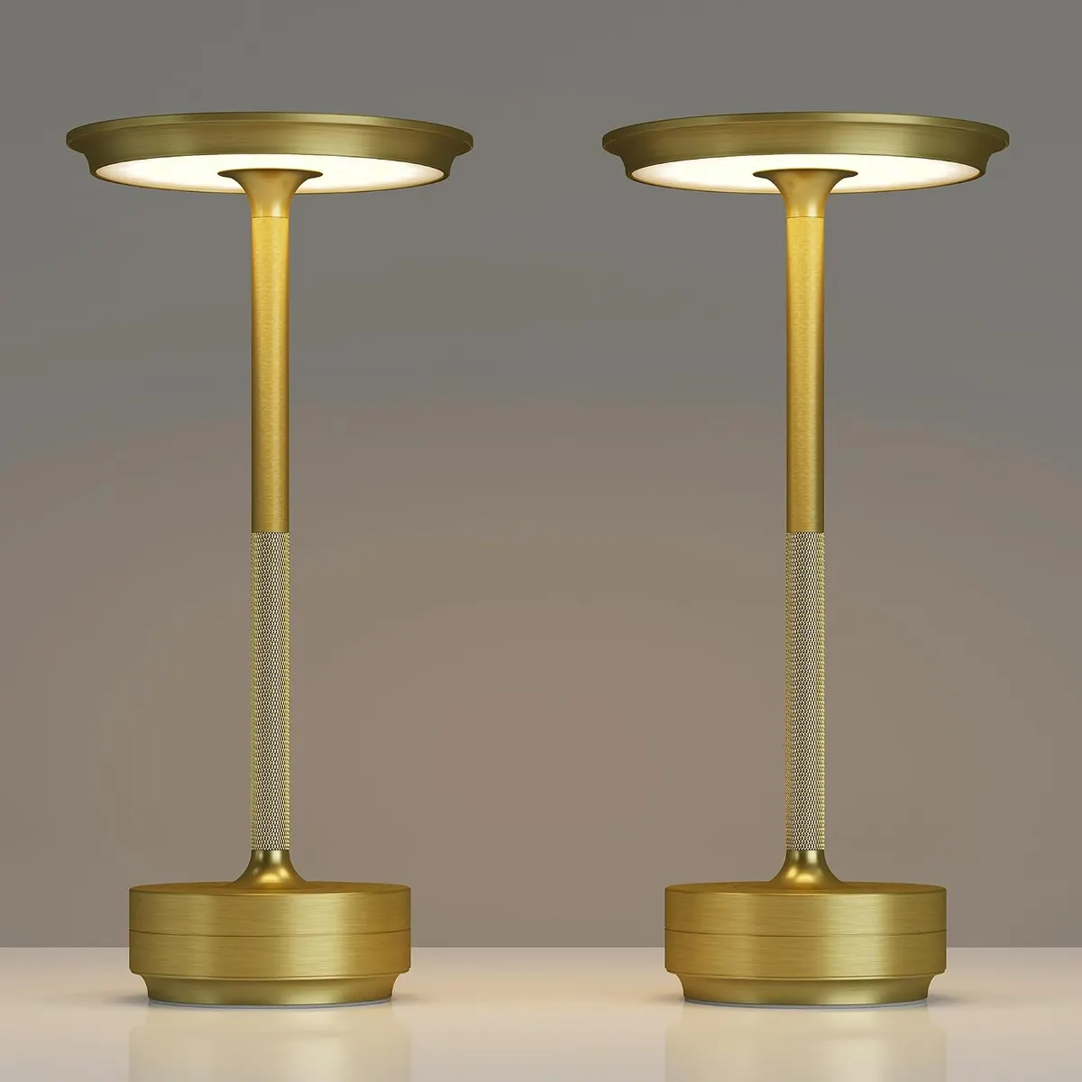 TBBGA Gold Cordless Table Lamps (2-Pack) in gold