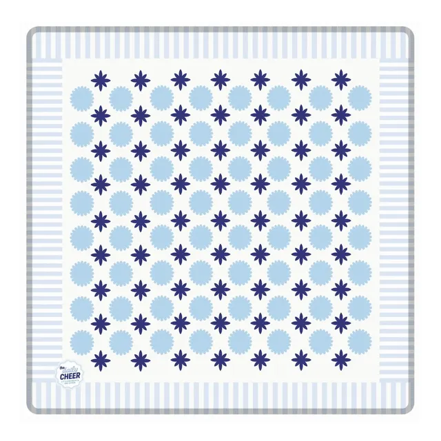 The Blue Hues Mat in blue and white by The Daily Cheer