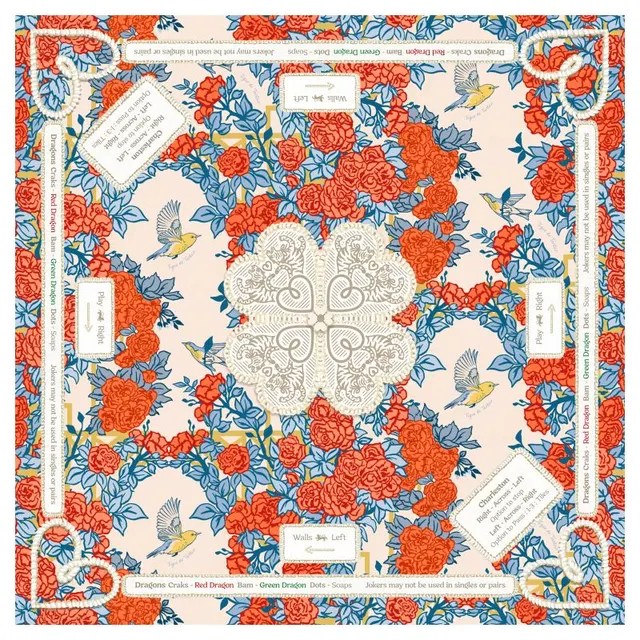 Pop Art Roses Rules Edition mat with bold rose print and non-slip backing.