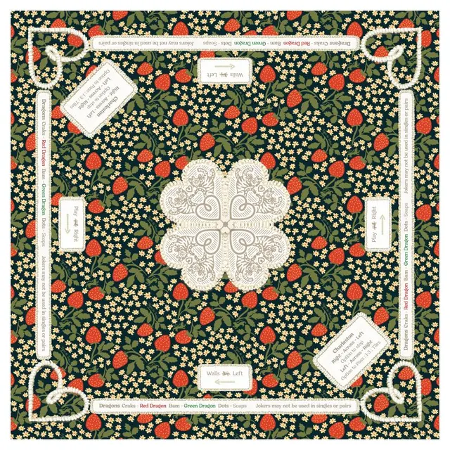 Strawbery Rules Edition Mat by Tigre De Tartan, top-down view.