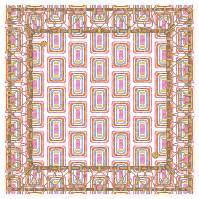 Mahjong mat featuring two sparrows on soft felt with muted tones.