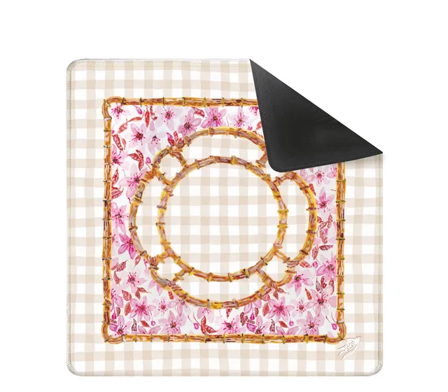 Bamboo Blooms painting mat in leatherette or neoprene