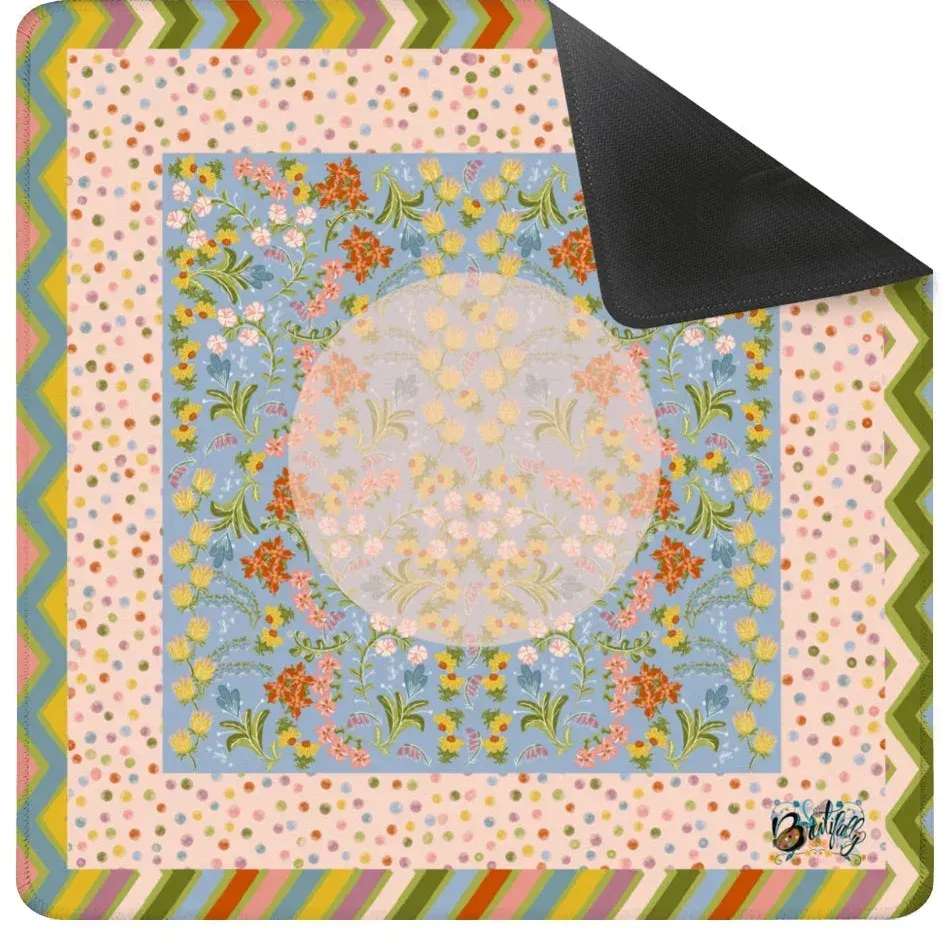 Vintage Party Ware in Silken Chenille Mahjong Mat