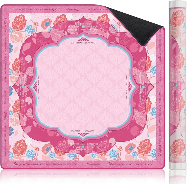 Virora Pink Floral Mahjong Mat in pink by Virora Mahjong