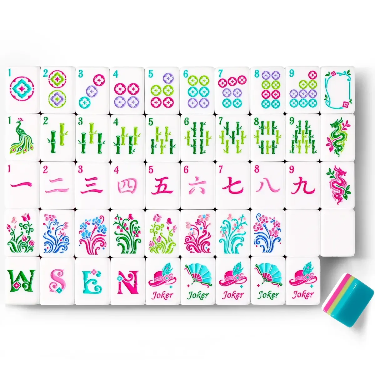 Virora Aveline Mahjong Tiles - Teal